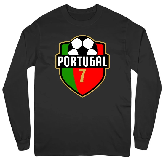 Portugal World Soccer National Team Mens Long Sleeve T-Shirt