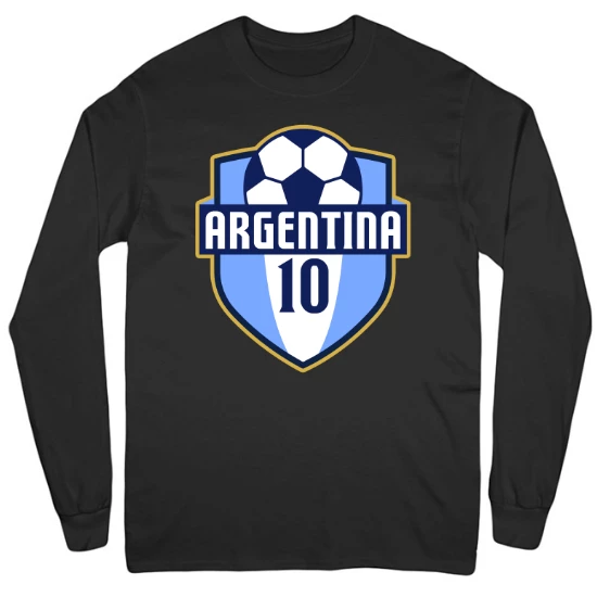 Argentina World Soccer National Team Mens Mens Long Sleeve T-Shirt