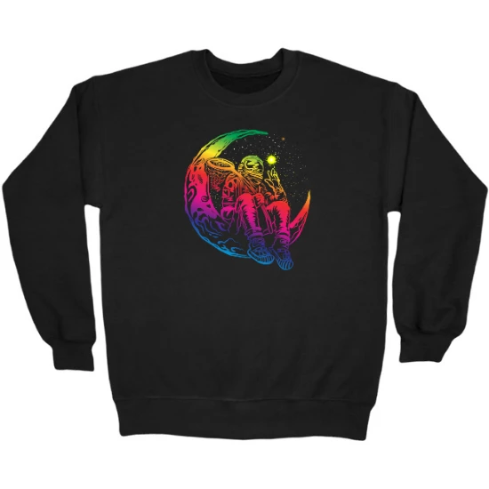 Astronaut Hanging Out In Space Crewneck Sweatshirt 02