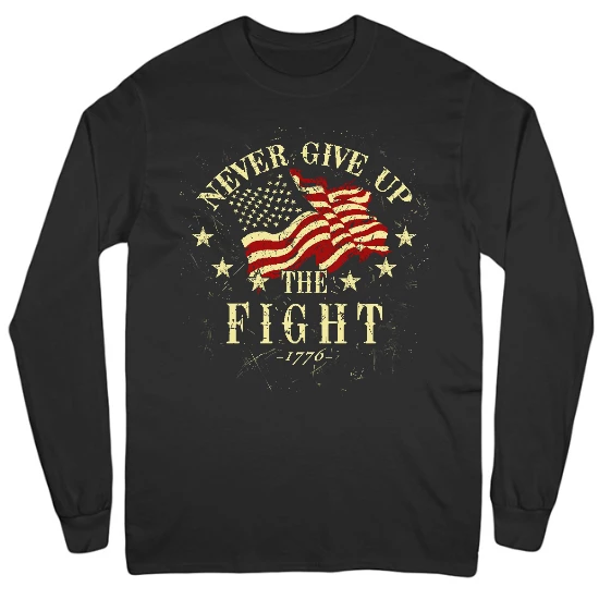 Never Give Up The Fight Mens Long Sleeve T-Shirt