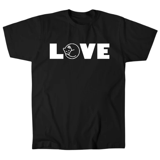 Cat Love Mens T-Shirt