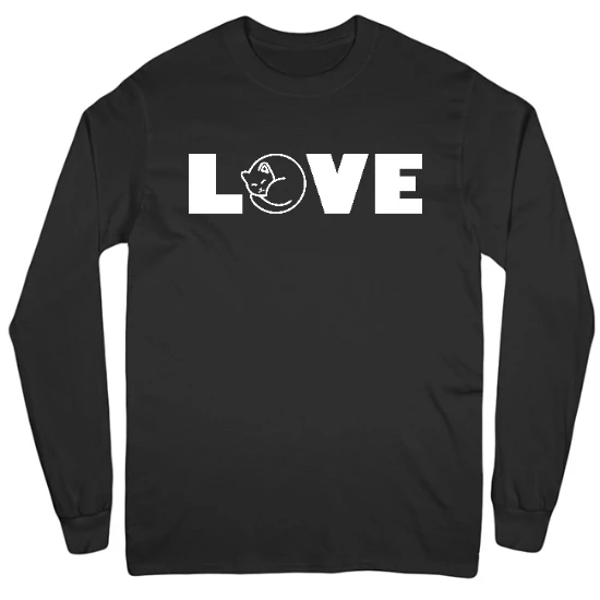 Cat Love Mens Long Sleeve T-Shirt