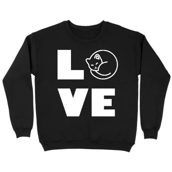 Cat Lover Kids Crewneck Sweatshirt