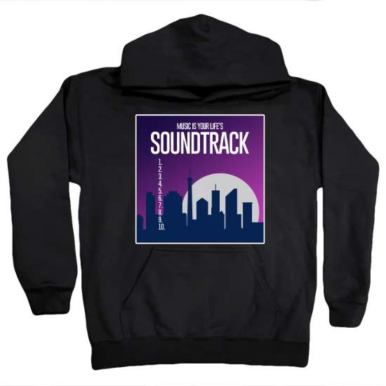 Music Is Your Lifes Soundtrack Album Cover Kids Hoodie
