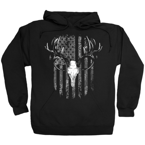 American Flag Antlers Hoodie