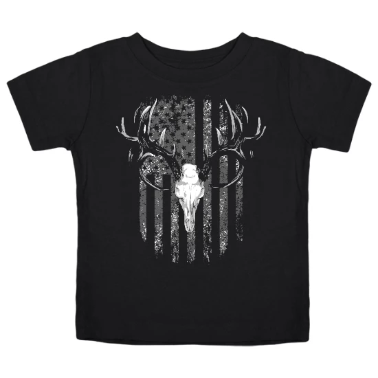 American Flag Antlers Kids T-Shirt