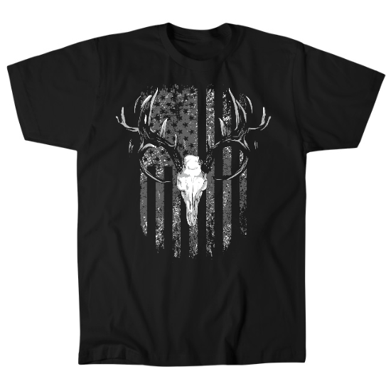 American Flag Antlers Mens T-Shirt