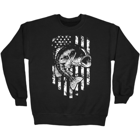 American Flag Bass Crewneck Sweatshirt
