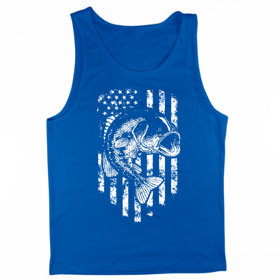 American Flag Bass Mens Tank Top