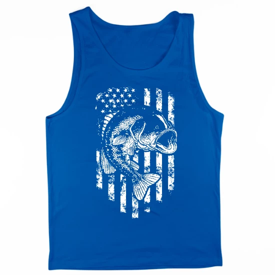 American Flag Bass Mens Tank Top