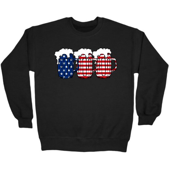 American Flag Beer Crewneck Sweatshirt