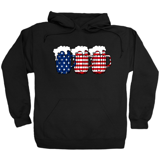 American Flag Beer Hoodie