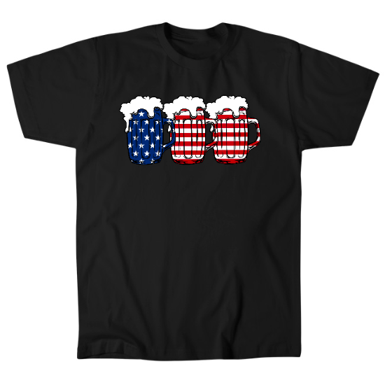 American Flag Beer Mens T-Shirt
