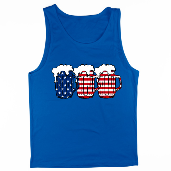 American Flag Beer Mens Tank Top