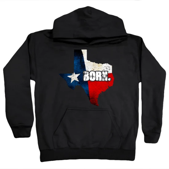 Texas Born Texas Pride Kids Hoodie 02