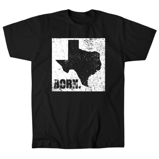Texas Born Frame Mens T-Shirt