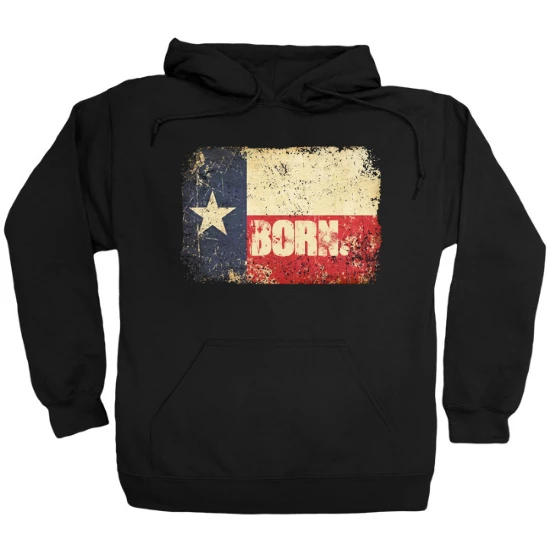 Texas Born Flag Hoodie