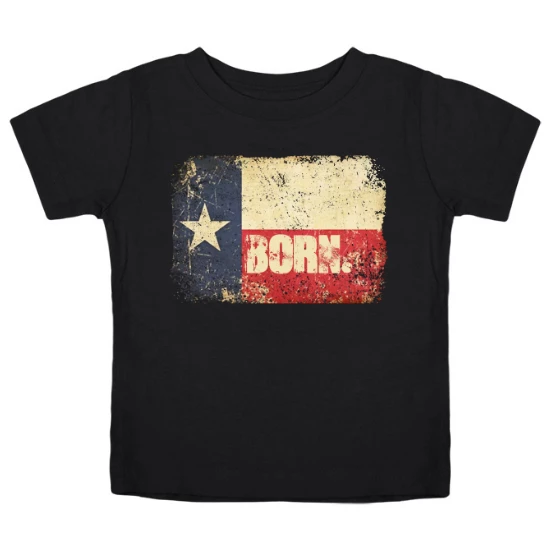 Texas Born Flag Kids T-Shirt
