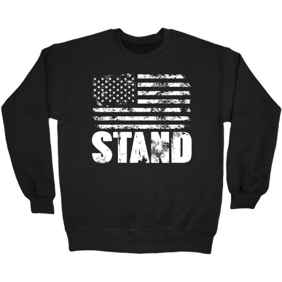 Stand For Flag White Crewneck Sweatshirt