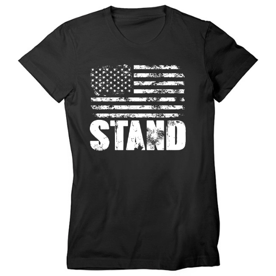 Stand For Flag White Womens T-Shirt