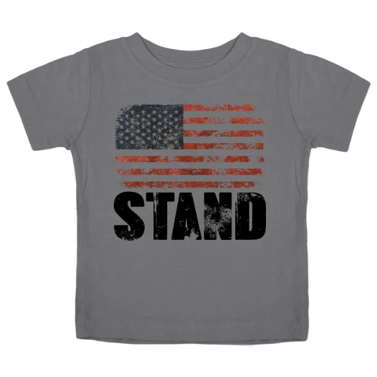 Stand For Flag Black Kids T-Shirt
