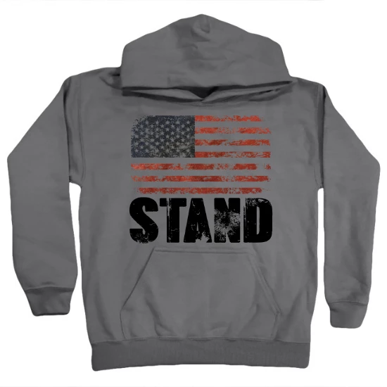 Stand For Flag Black Kids Hoodie
