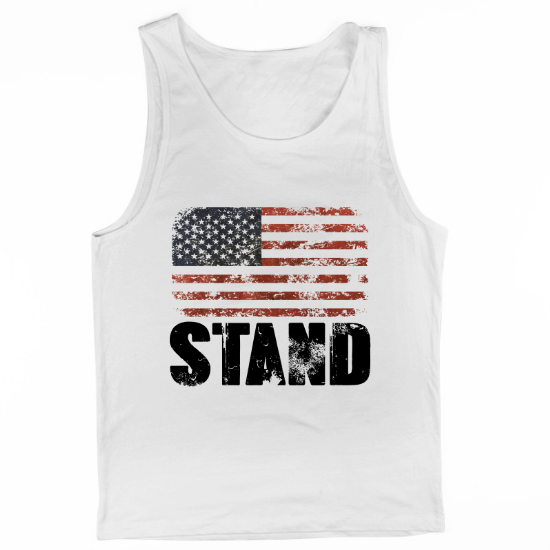 Stand For Flag Black Mens Tank Top