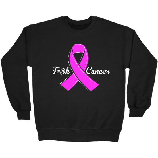 Ribbon F Cancer Crewneck Sweatshirt