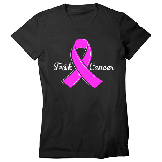 Ribbon F Cancer Womens T-Shirt