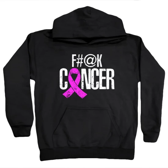 Distressed F Cancer Kids Hoodie