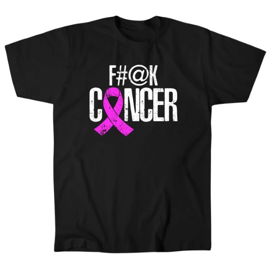 Distressed F Cancer Mens T-Shirt