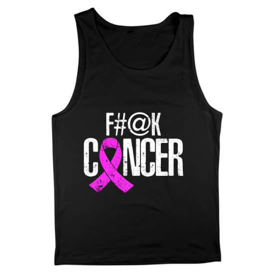 Distressed F Cancer Mens Tank Top