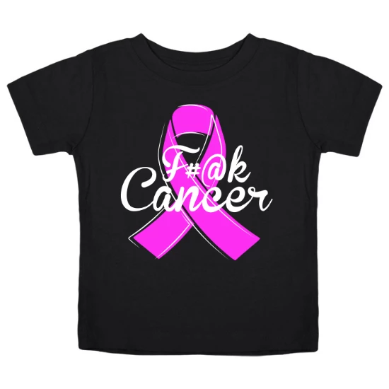 F Cancer Ribbon Kids T-Shirt