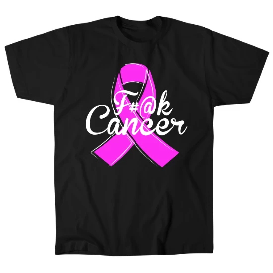 F Cancer Ribbon Mens T-Shirt