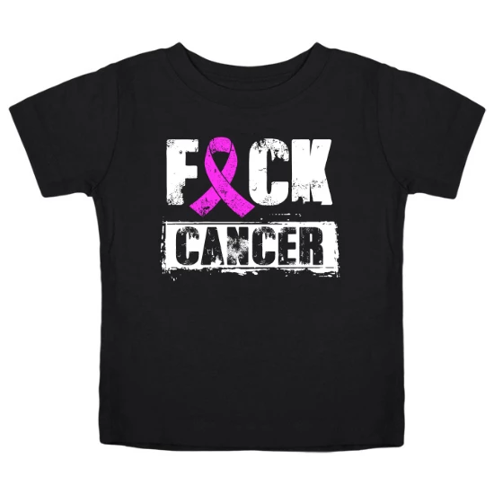 F Cancer Distressed Kids T-Shirt