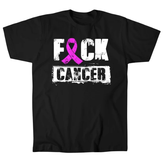 F Cancer Distressed Mens T-Shirt