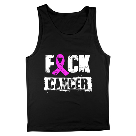 F Cancer Distressed Mens Tank Top