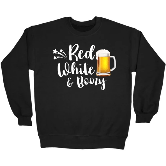 Red Wine and Boozy Mug Crewneck Sweatshirt
