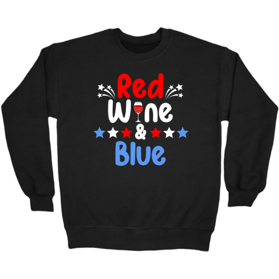 Red Wine and Blue Celebration Crewneck Sweatshirt