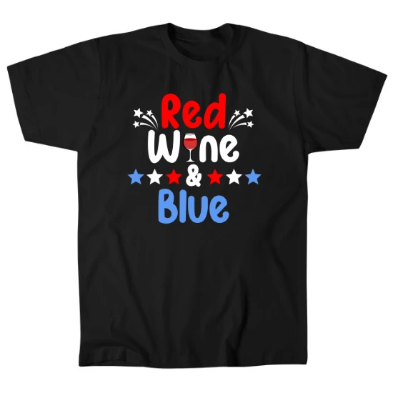 Red Wine and Blue Celebration Mens T-Shirt