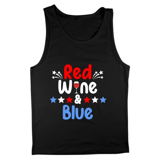Red Wine and Blue Celebration Mens Tank Top