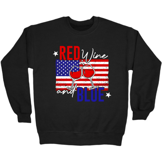 Red Wine and Blue American Pride Crewneck Sweatshirt