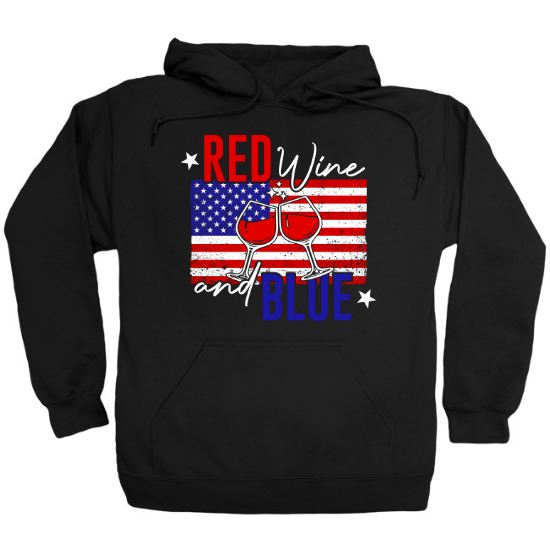 Red Wine and Blue American Pride Hoodie
