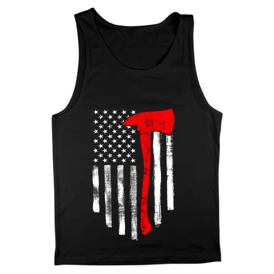 Red Line Ax Mens Tank Top