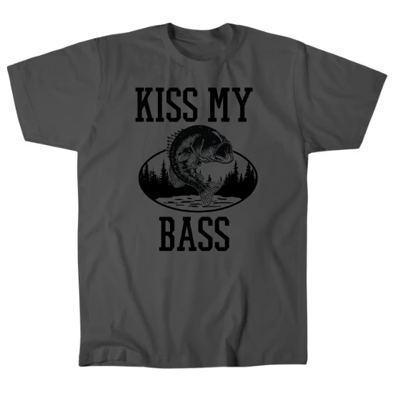 Kiss My Bass Lake Mens T-Shirt