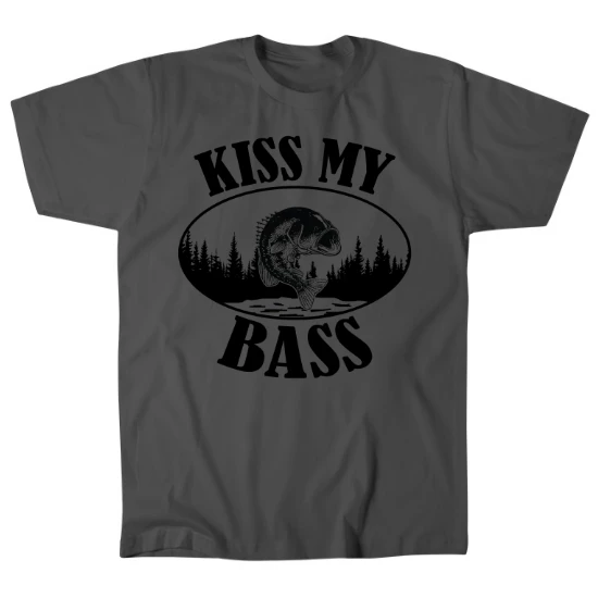 Kiss My Bass Lake View Mens T-Shirt