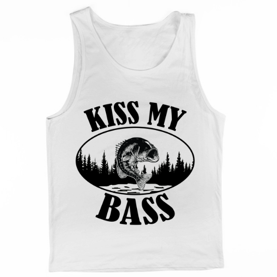 Kiss My Bass Lake View Mens Tank Top
