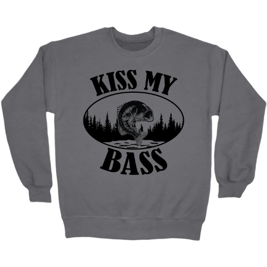 Kiss My Bass Lake View Crewneck Sweatshirt 01