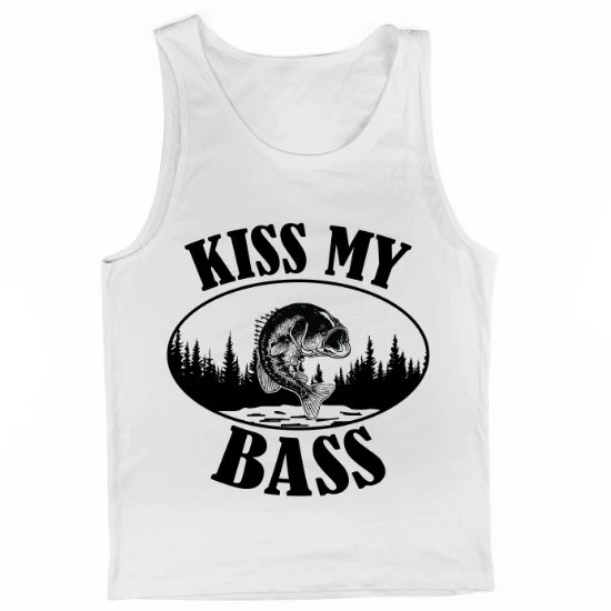 Kiss My Bass Lake View Mens Tank Top 01