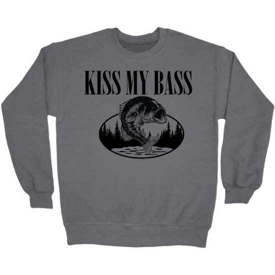 Kiss My Bass Fishing Classic Crewneck Sweatshirt